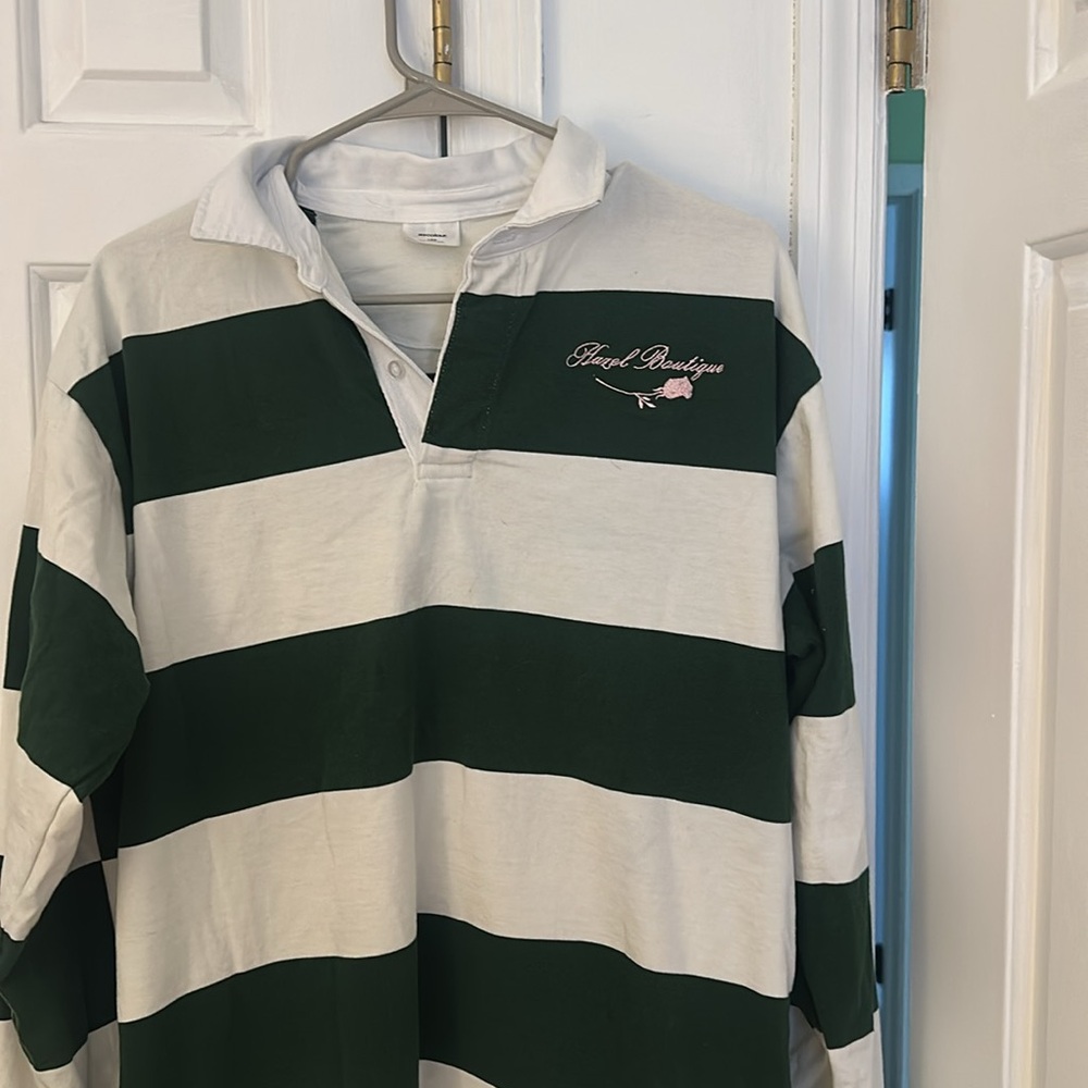 Navy and White Rugby Shirt